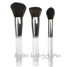 Opulent - Crystal Clear 3pc Brush Collection/ფუნჯების ნაკრები